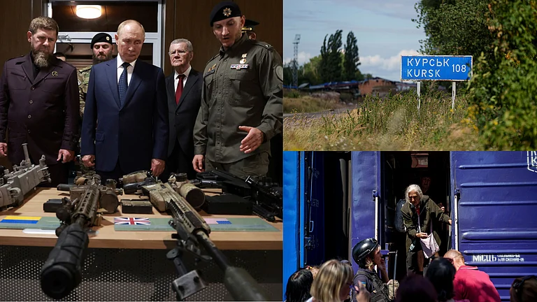 Thousands Flee Border Areas Amid Kursk Invasion; Putin Lands To Chechnya For More Troops - | Photo: AP